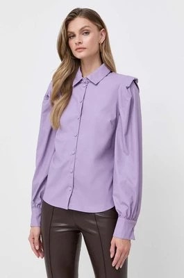 Zdjęcie produktu Twinset koszula damska kolor fioletowy regular z kołnierzykiem klasycznym