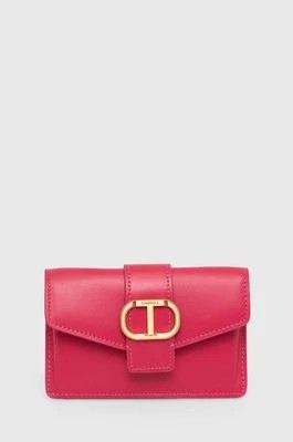 Zdjęcie produktu Twinset portfel skórzany damski kolor różowy
