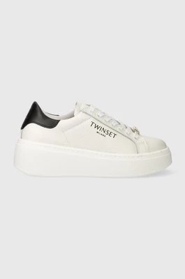 Zdjęcie produktu Twinset sneakersy skórzane kolor biały 241TCP050