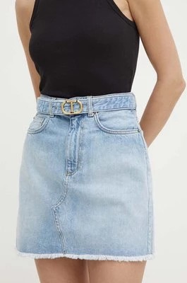 Zdjęcie produktu Twinset spódnica jeansowa kolor niebieski mini ołówkowa