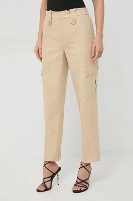 Zdjęcie produktu Twinset spodnie damskie kolor beżowy proste high waist