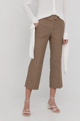 Zdjęcie produktu Twinset spodnie damskie kolor brązowy proste medium waist