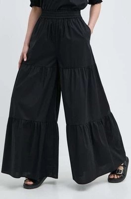 Zdjęcie produktu Twinset spodnie damskie kolor czarny szerokie high waist