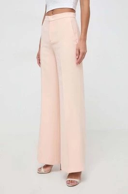 Zdjęcie produktu Twinset spodnie damskie kolor różowy szerokie high waist