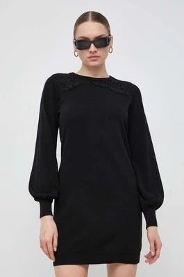 Zdjęcie produktu Twinset sukienka bawełniana kolor czarny mini prosta