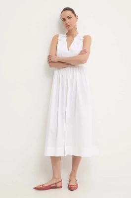 Zdjęcie produktu Twinset sukienka kolor biały maxi rozkloszowana