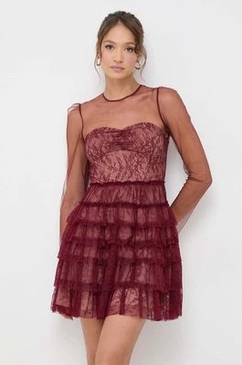 Zdjęcie produktu Twinset sukienka kolor bordowy maxi rozkloszowana