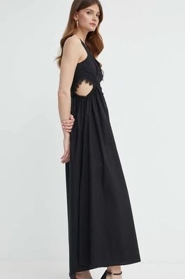 Zdjęcie produktu Twinset sukienka kolor czarny maxi rozkloszowana