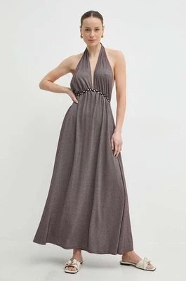 Zdjęcie produktu Twinset sukienka kolor fioletowy maxi rozkloszowana