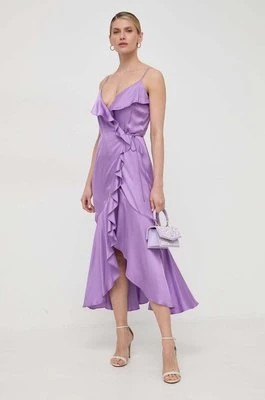 Zdjęcie produktu Twinset sukienka kolor fioletowy midi rozkloszowana