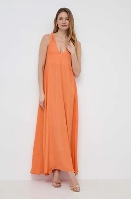 Zdjęcie produktu Twinset sukienka kolor pomarańczowy maxi oversize