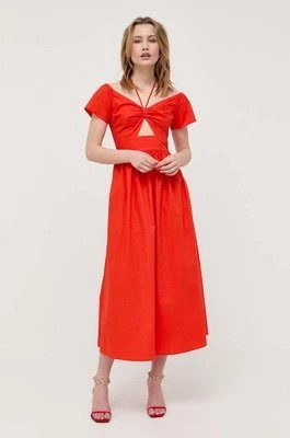 Zdjęcie produktu Twinset sukienka kolor pomarańczowy midi rozkloszowana
