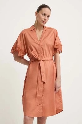 Zdjęcie produktu Twinset sukienka kolor pomarańczowy mini oversize