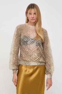 Zdjęcie produktu Twinset sweter wełniany damski kolor beżowy lekki