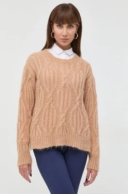 Zdjęcie produktu Twinset sweter wełniany damski kolor brązowy lekki