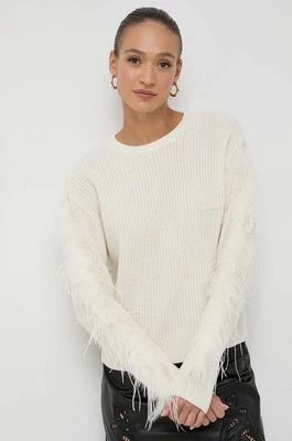 Zdjęcie produktu Twinset sweter z domieszką wełny damski kolor beżowy ciepły