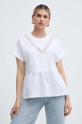 Zdjęcie produktu Twinset t-shirt bawełniany damski kolor biały