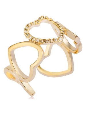 Zdjęcie produktu U.S. Polo Assn. Pozłacany pierścionek z kryształami rozmiar: onesize