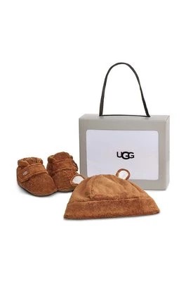 Zdjęcie produktu UGG buty i czapka dziecięca kolor brązowy