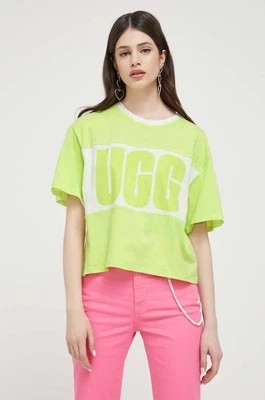 Zdjęcie produktu UGG t-shirt bawełniany kolor zielony