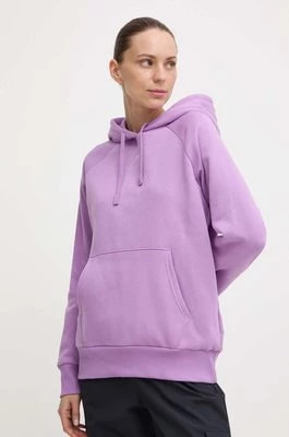 Zdjęcie produktu Under Armour bluza damska kolor fioletowy z kapturem gładka 1379500