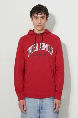 Zdjęcie produktu Under Armour bluza męska kolor czerwony z kapturem z nadrukiem 1370354-001