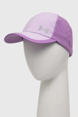 Zdjęcie produktu Under Armour czapka z daszkiem Iso Chill Launch kolor fioletowy wzorzysta