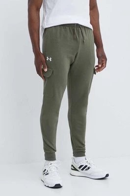 Zdjęcie produktu Under Armour spodnie dresowe kolor zielony gładkie