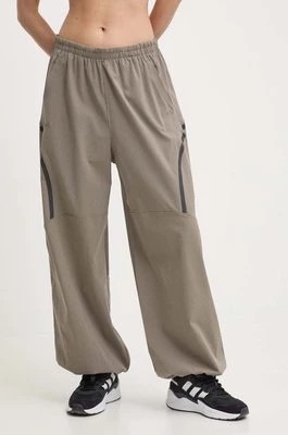 Zdjęcie produktu Under Armour spodnie treningowe Unstoppable kolor brązowy szerokie high waist