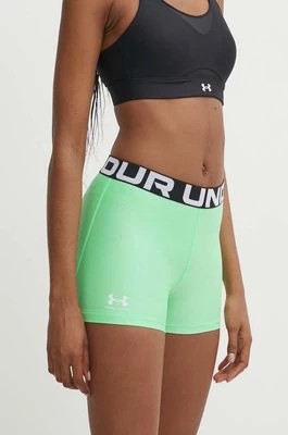 Zdjęcie produktu Under Armour szorty treningowe Authentics kolor zielony z nadrukiem medium waist