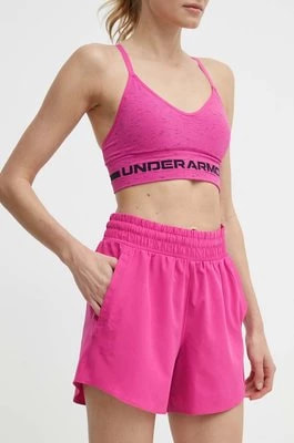 Zdjęcie produktu Under Armour szorty treningowe Flex kolor różowy gładkie high waist 1376933