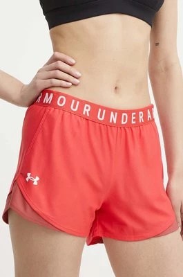 Zdjęcie produktu Under Armour szorty treningowe Play Up 3.0 kolor czerwony z nadrukiem medium waist