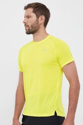 Zdjęcie produktu Under Armour t-shirt do biegania kolor żółty gładki