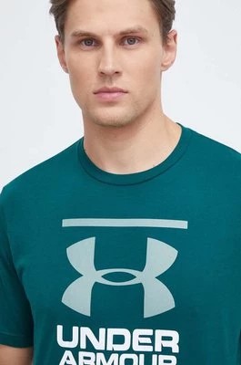 Zdjęcie produktu Under Armour t-shirt funkcyjny kolor zielony z nadrukiem