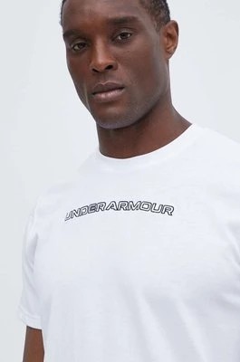 Zdjęcie produktu Under Armour t-shirt męski kolor biały z aplikacją