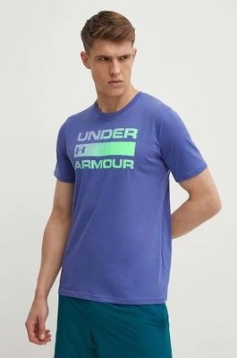 Zdjęcie produktu Under Armour t-shirt męski kolor fioletowy z nadrukiem 1329582