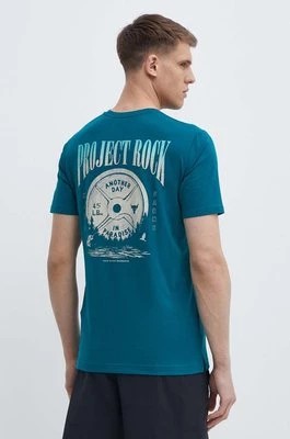 Zdjęcie produktu Under Armour t-shirt treningowy Project Rock kolor zielony z nadrukiem