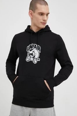 Zdjęcie produktu Unfair Athletics bluza bawełniana męska kolor czarny z kapturem z aplikacją
