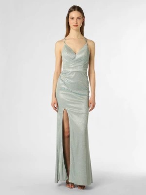 Zdjęcie produktu Unique Damska sukienka wieczorowa Kobiety Sztuczne włókno zielony|niebieski jednolity,