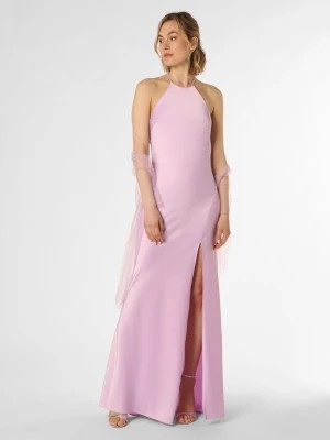 Zdjęcie produktu Unique Damska sukienka wieczorowa z etolą Kobiety Satyna lila|różowy jednolity,