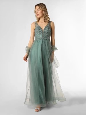 Zdjęcie produktu Unique Damska sukienka wieczorowa ze stułą Kobiety Dzianina zielony jednolity,
