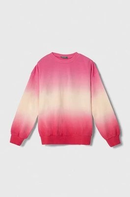 Zdjęcie produktu United Colors of Benetton bluza bawełniana dziecięca kolor różowy wzorzysta