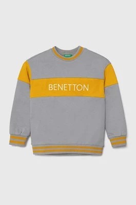 Zdjęcie produktu United Colors of Benetton bluza bawełniana dziecięca kolor szary wzorzysta