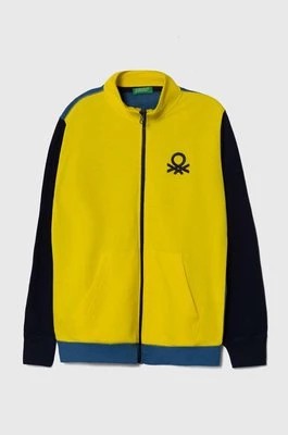 Zdjęcie produktu United Colors of Benetton bluza bawełniana dziecięca kolor żółty wzorzysta