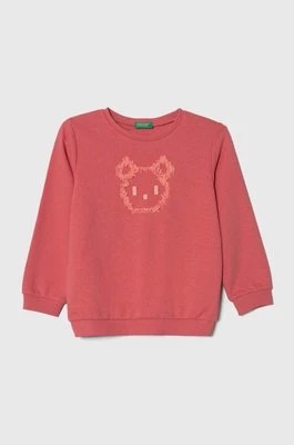 Zdjęcie produktu United Colors of Benetton bluza dziecięca kolor różowy z aplikacją