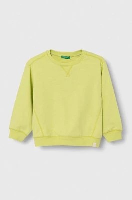 Zdjęcie produktu United Colors of Benetton bluza dziecięca kolor zielony gładka