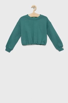 Zdjęcie produktu United Colors of Benetton bluza dziecięca kolor zielony gładka
