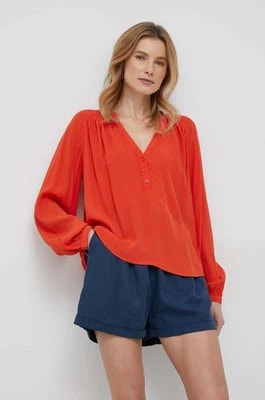 Zdjęcie produktu United Colors of Benetton bluzka damska kolor pomarańczowy gładka