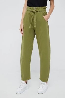 Zdjęcie produktu United Colors of Benetton jeansy damskie kolor zielony medium waist