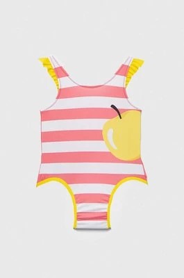 Zdjęcie produktu United Colors of Benetton jednoczęściowy strój kąpielowy niemowlęcy kolor różowy